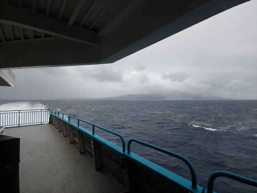 The ferry back to the mainland