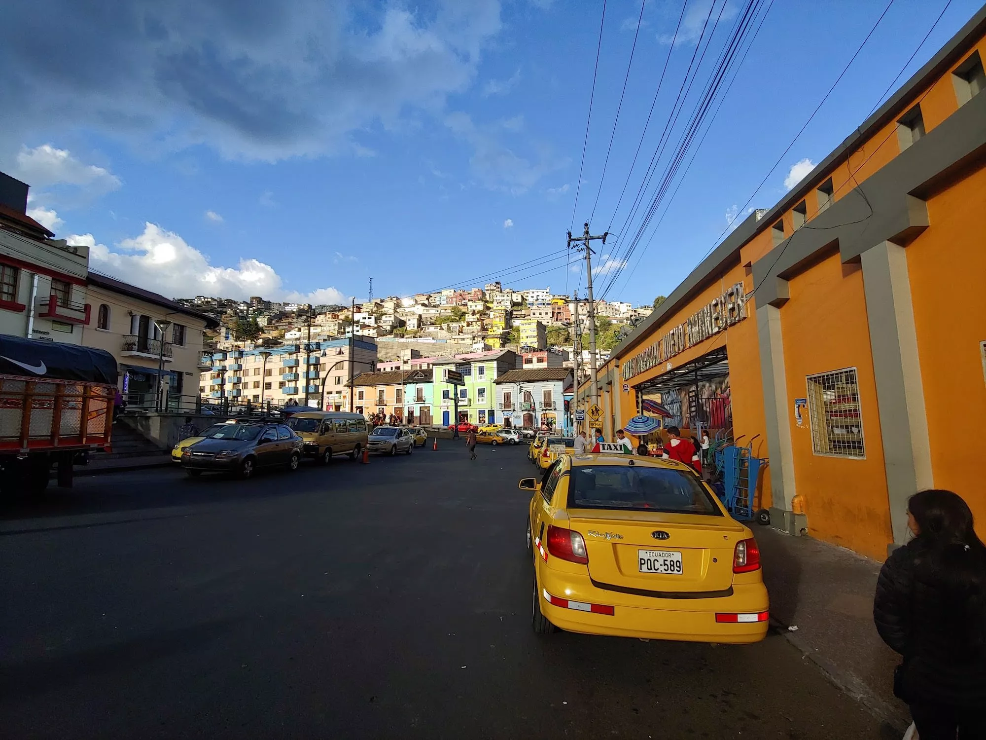 A busy street in Quito, Ecuador