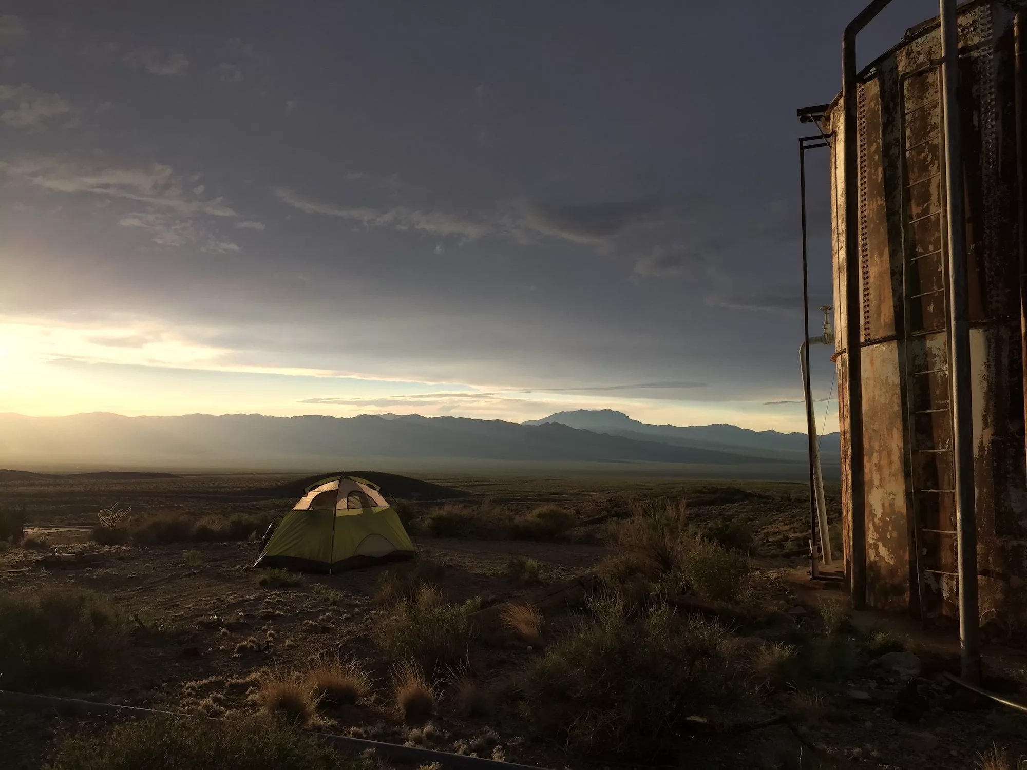 Tent site at Death Valley