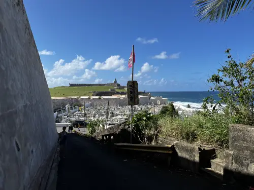 Looking out toward el Morro and the old cemetery