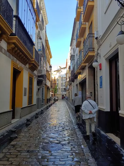 Wet streets in Seville